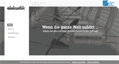 Desktop Screenshot of elakustik.de